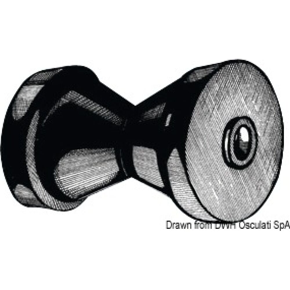 Rullo centrale 130 mm nero