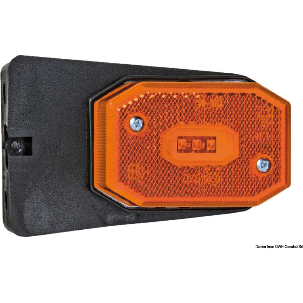 Fanale posizione LED laterale luce arancio staffa