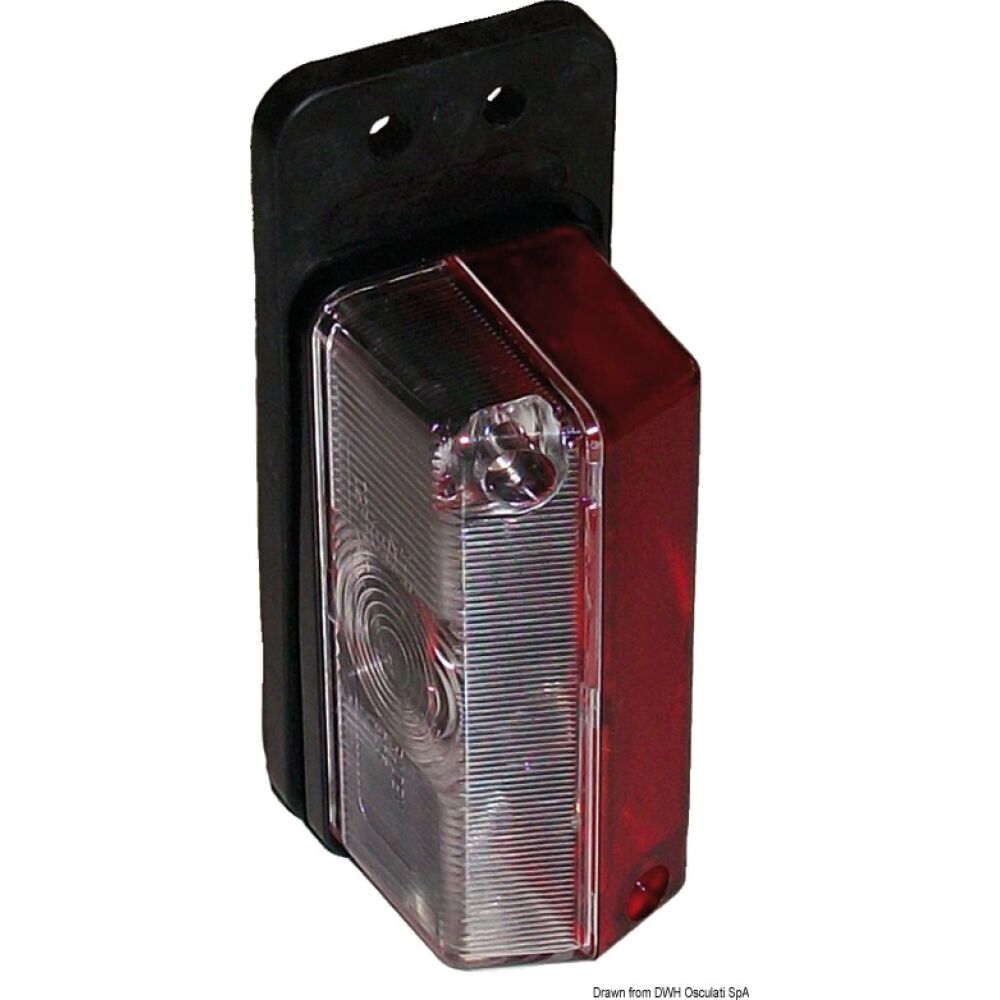 Clearance light rubber base white/red