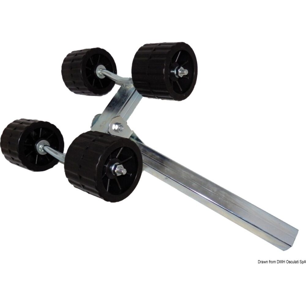 Side double roller square pipe