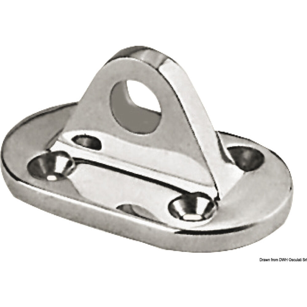 Basetta inox per lifeline occhio 10 mm
