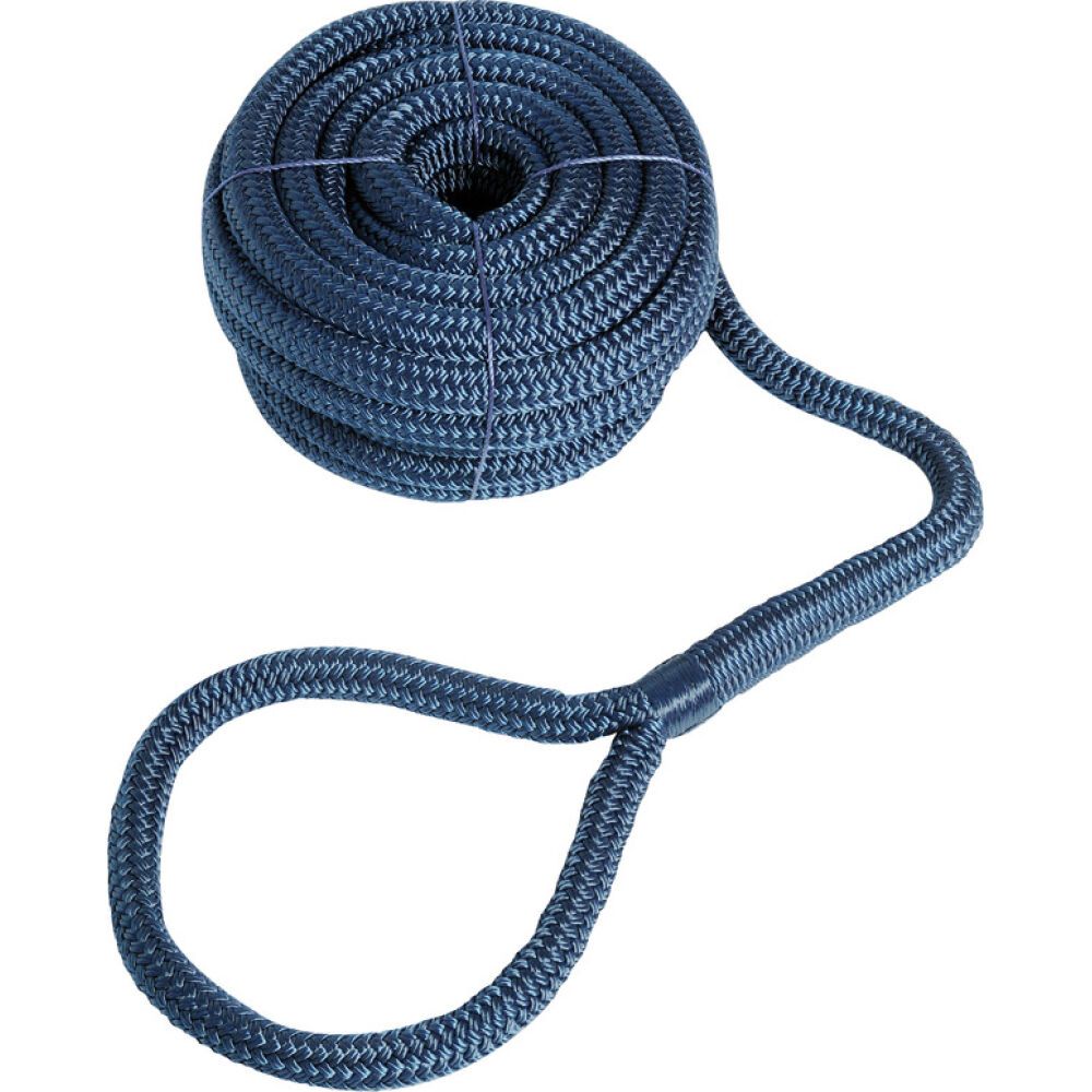 Mooring line with eye navy blue 24 mm x 15 m