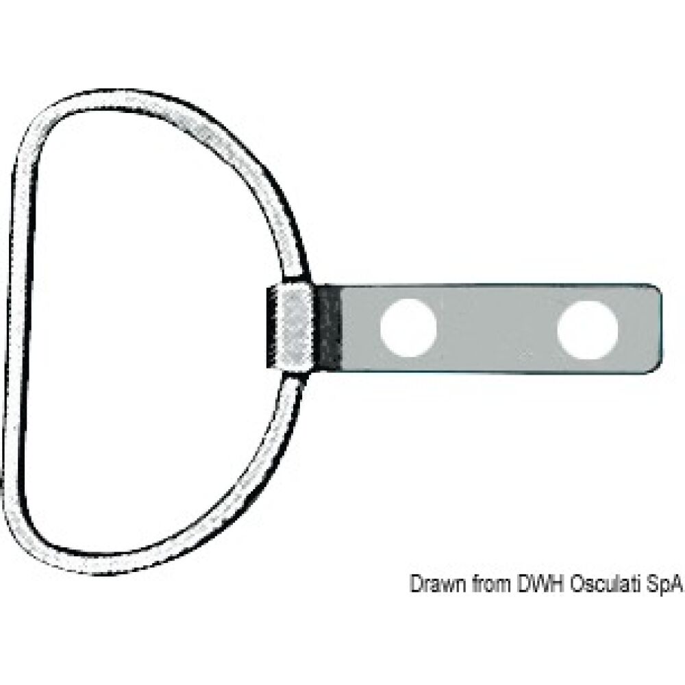 Anello inox con piastrina 45 mm