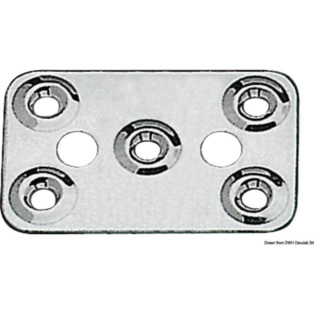 Piastrina fissa cinghie 62x40 mm