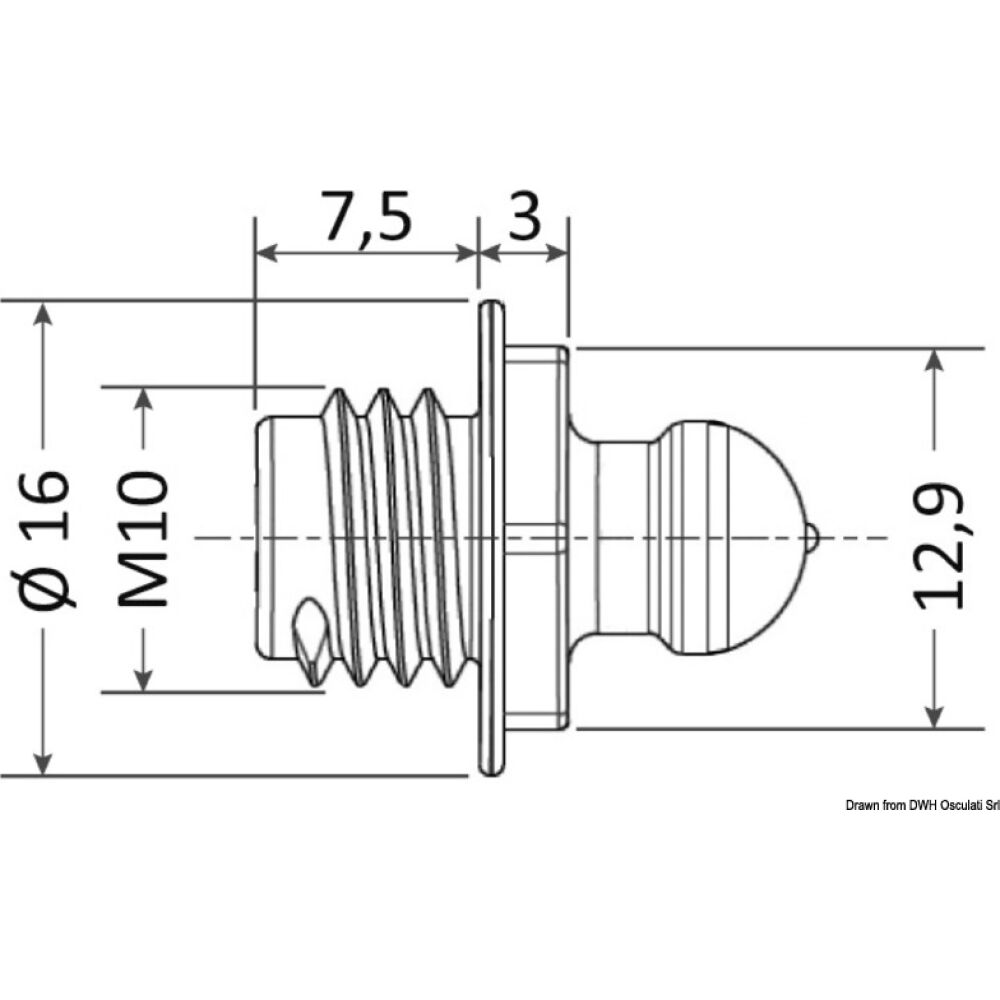 Delahousse Quick Fit-ball pin short/long