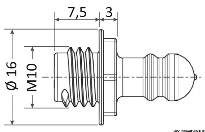 Delahousse Quick Fit-ball pin long/long
