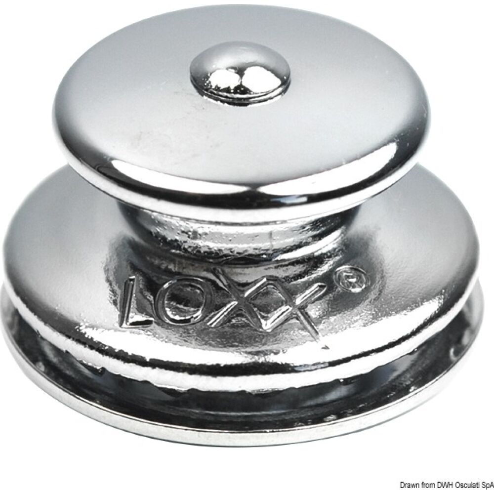 Loxx female snap fastener chromed brass 15 mm