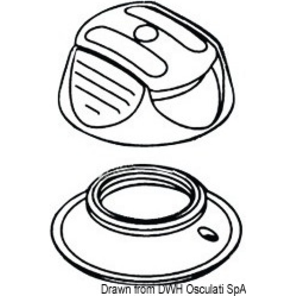 Perfix snap fastener, white