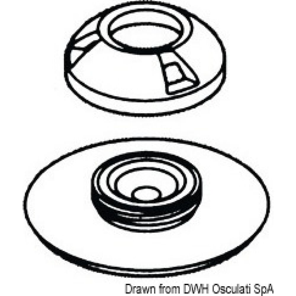 Perfix female snap fastener for fabric, white