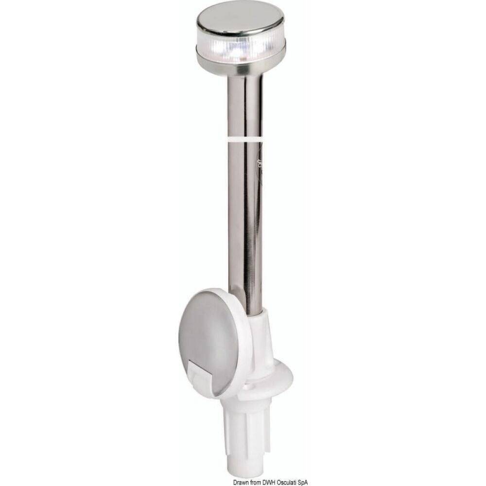 Light pole w/Evoled 360° led light SS 100 cm