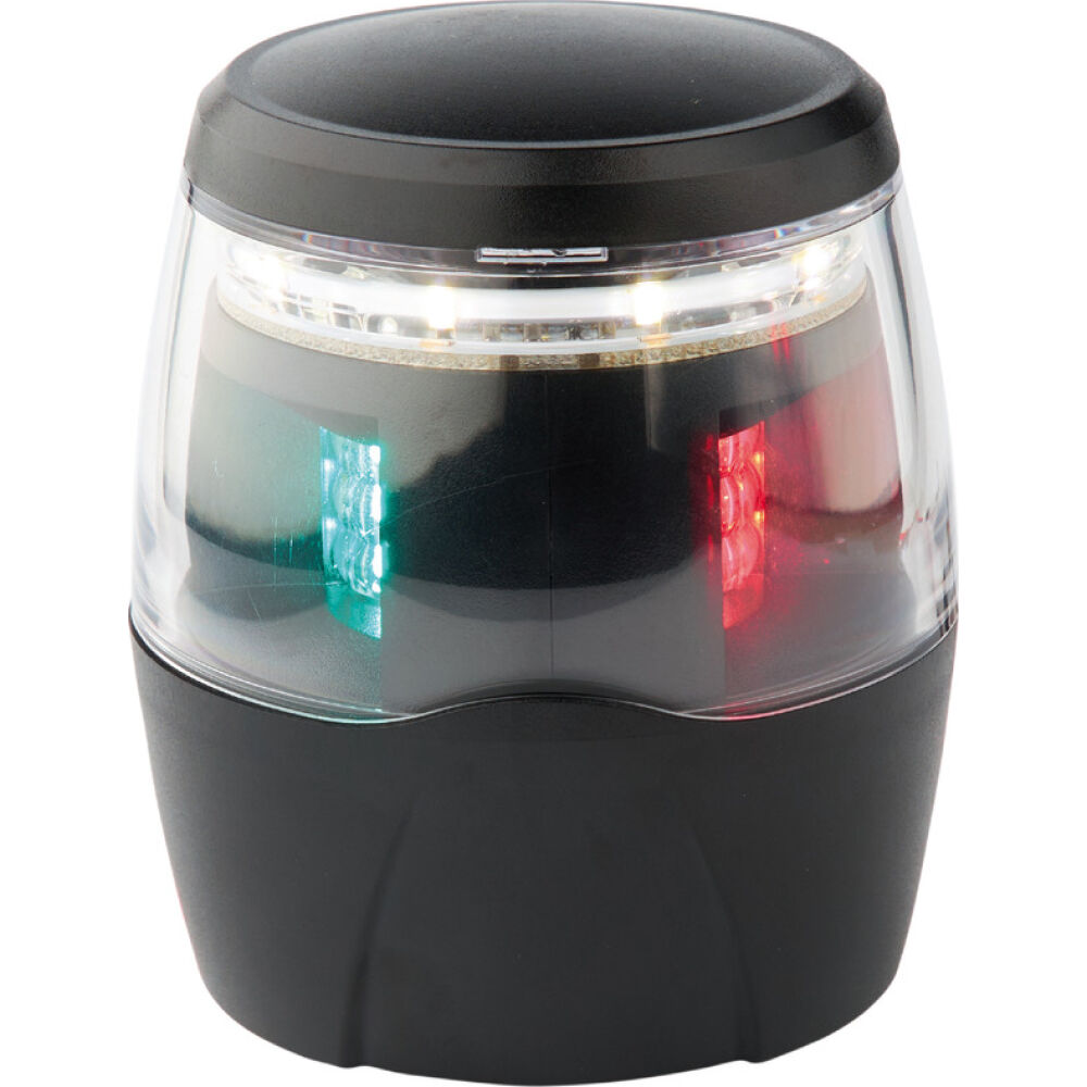 Luce di navigazione tricolore 360° corpo nero