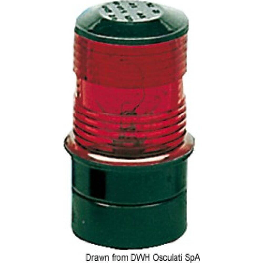 Fanale testa albero rosso/nero 360°