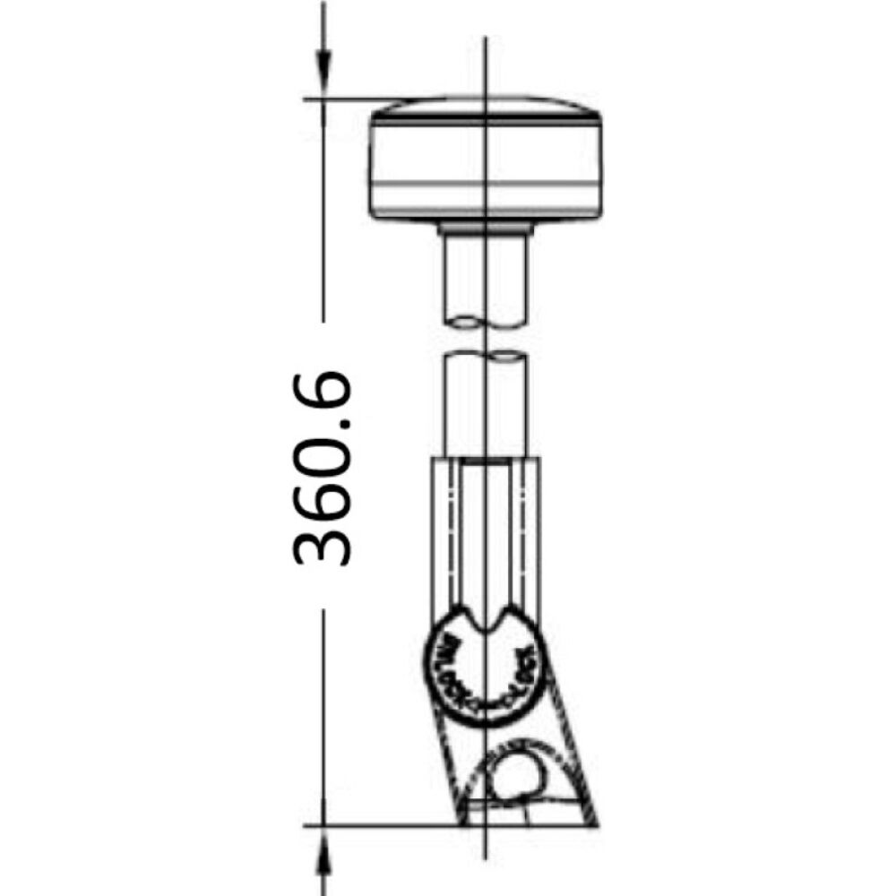 Asta Luminosa 360° LED abbattibile inox 12V IP65