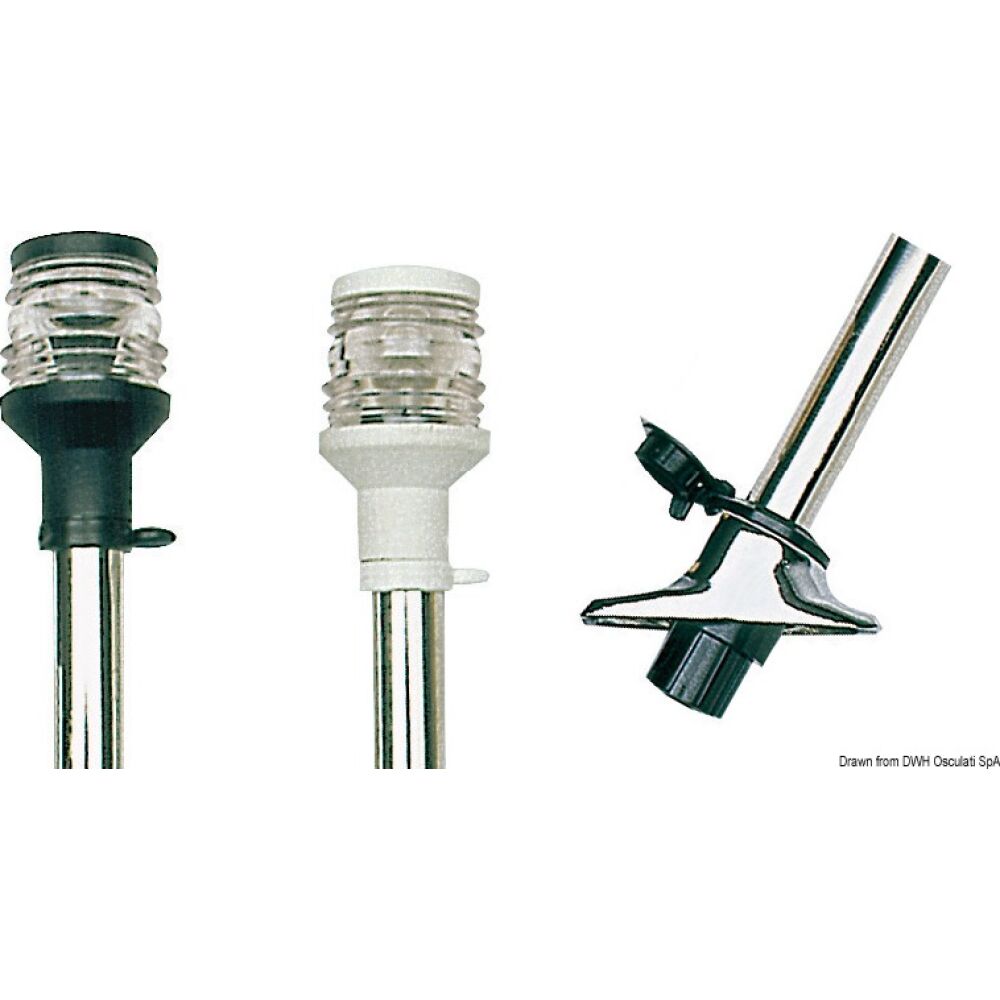 Asta e base inox a scatto 60 cm