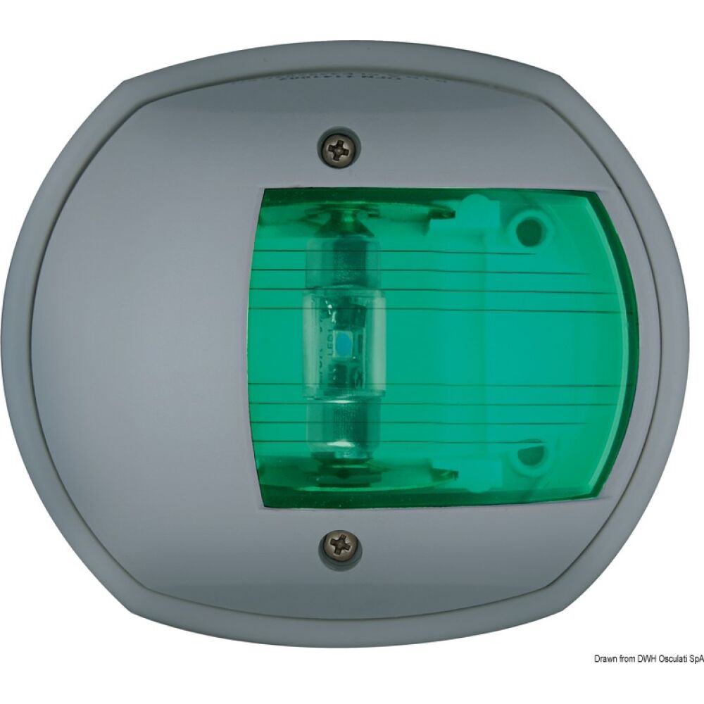 Compact LED navigation light, right RAL 7042