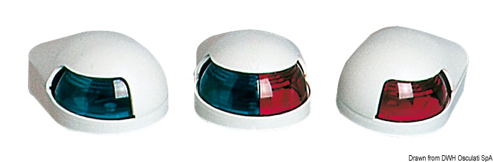 Deck light 225° red/green bicolour