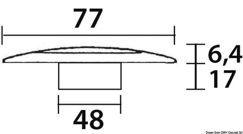 Luce di cortesia rot. ghiera bianca 6 LED bianchi