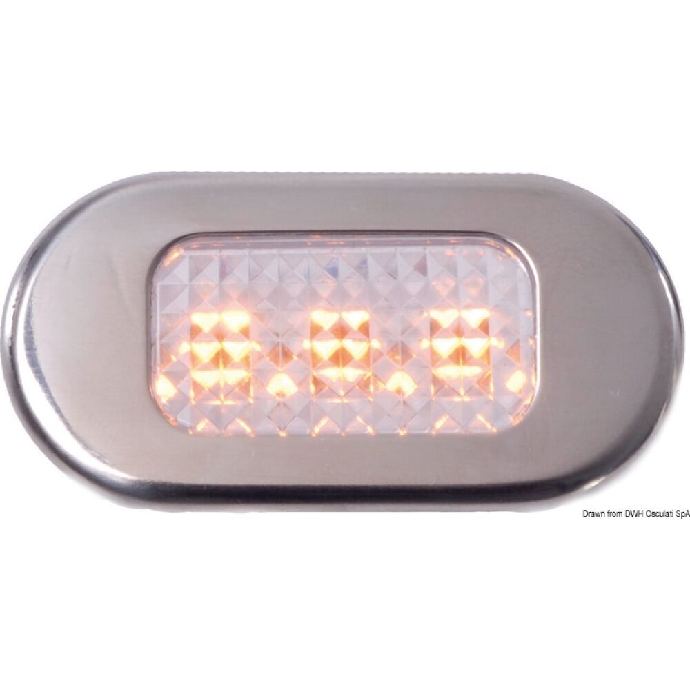Luce cortesia inox 3 LED gialli