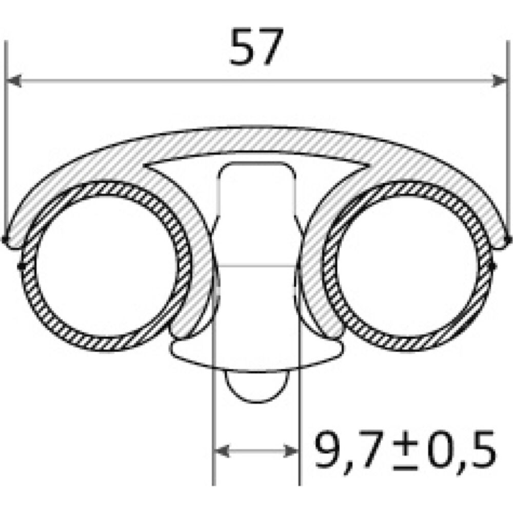 Luce per scaletta gradino doppio XL 57 mm 2 pz