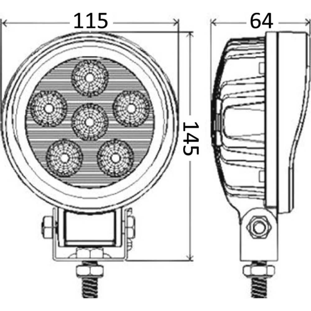 Faro LED HD roll-bar 18 W 12/24 V