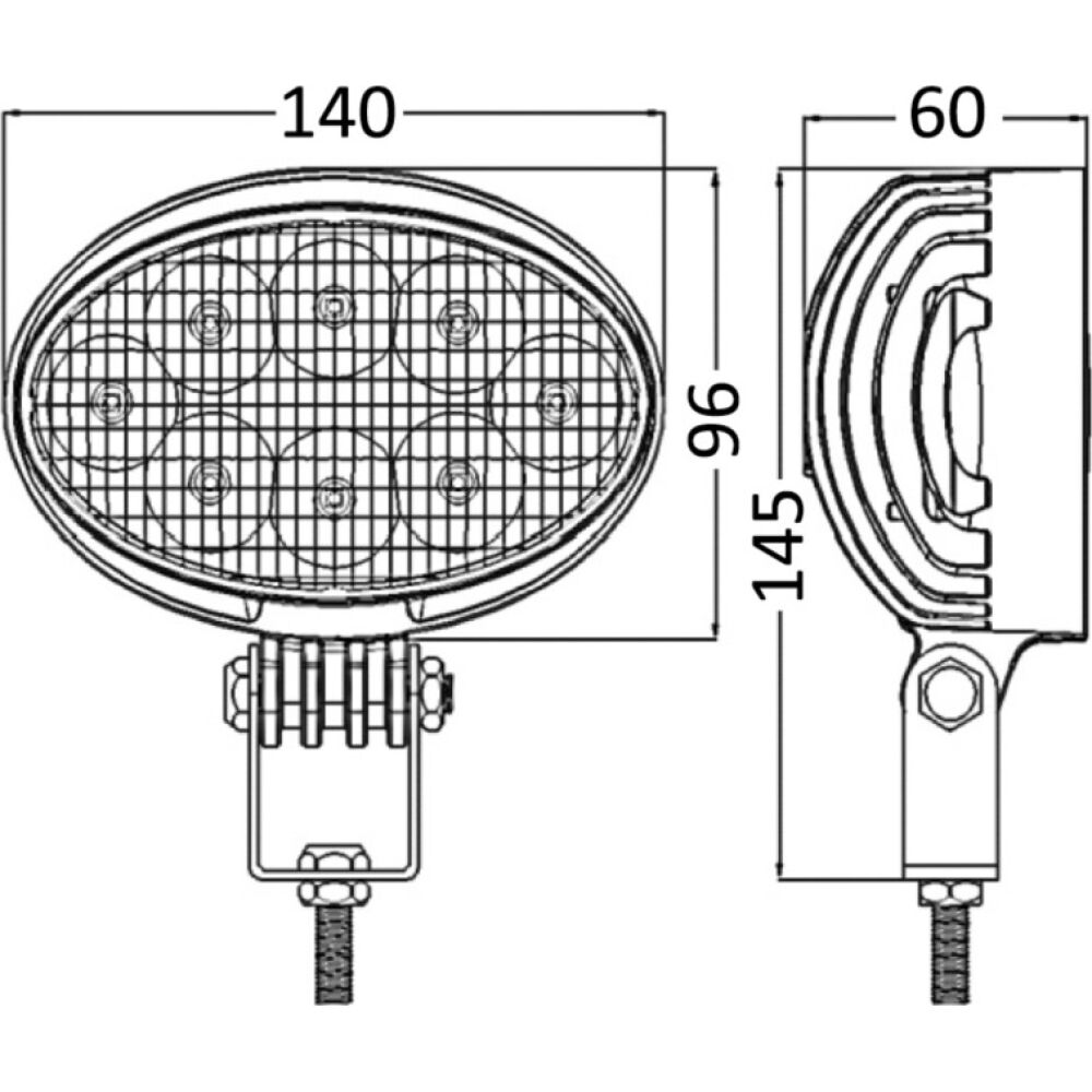 Faro Led HD di roll-bar orientabile