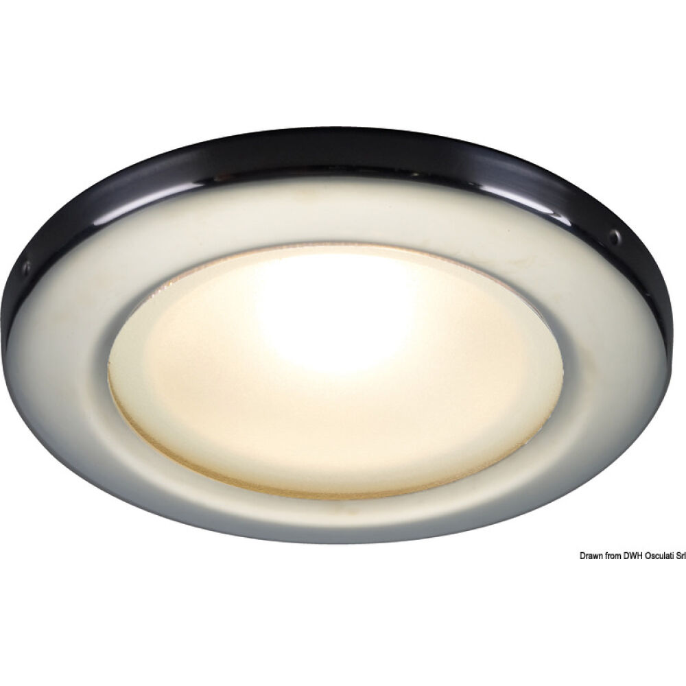 Vega II LED recess ceiling light mirror-polished white