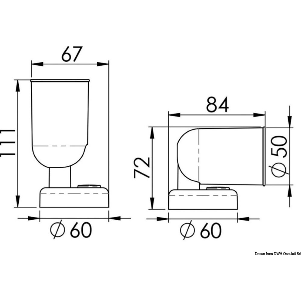 Faretto ABS nero LED