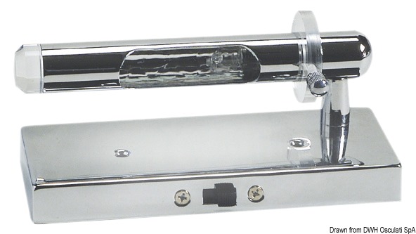 Rotary pol.brass wall light R