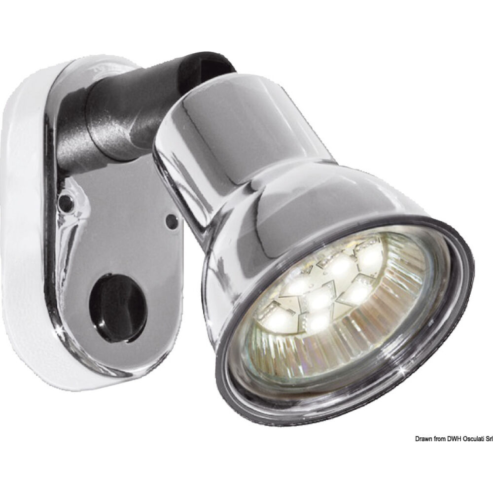 Applique ABS cromata LED a snodo