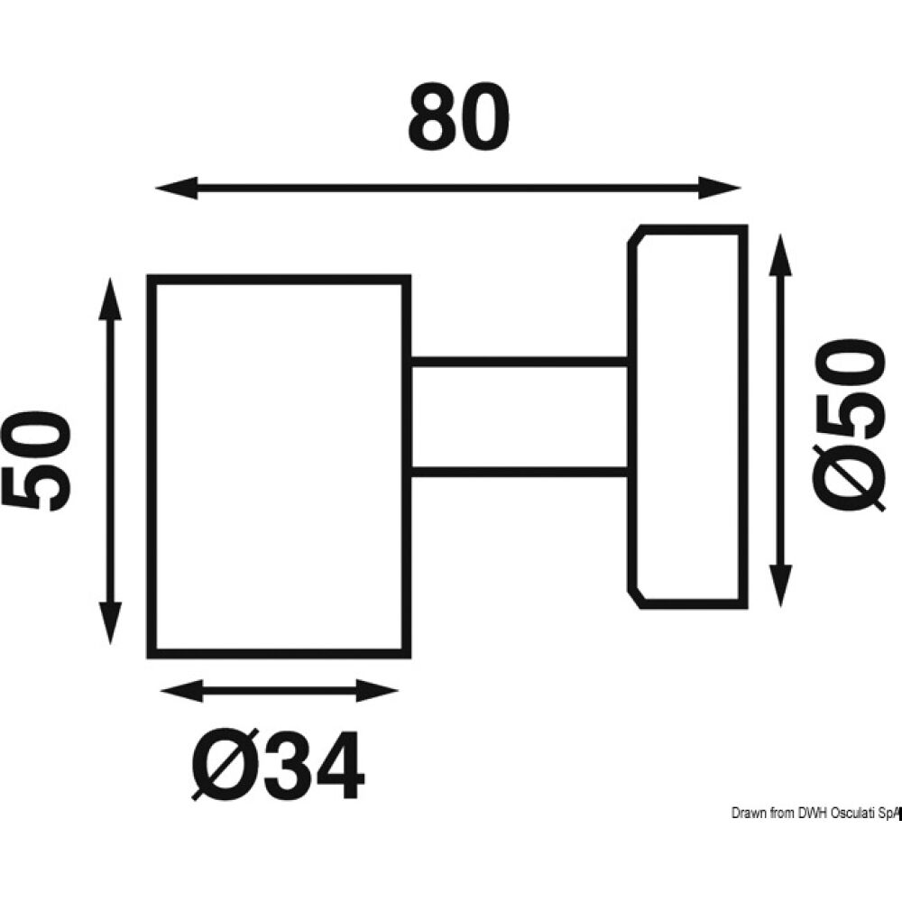 BATSYSTEM Tube LED spotlight w/USB outlet 12V 0.6W