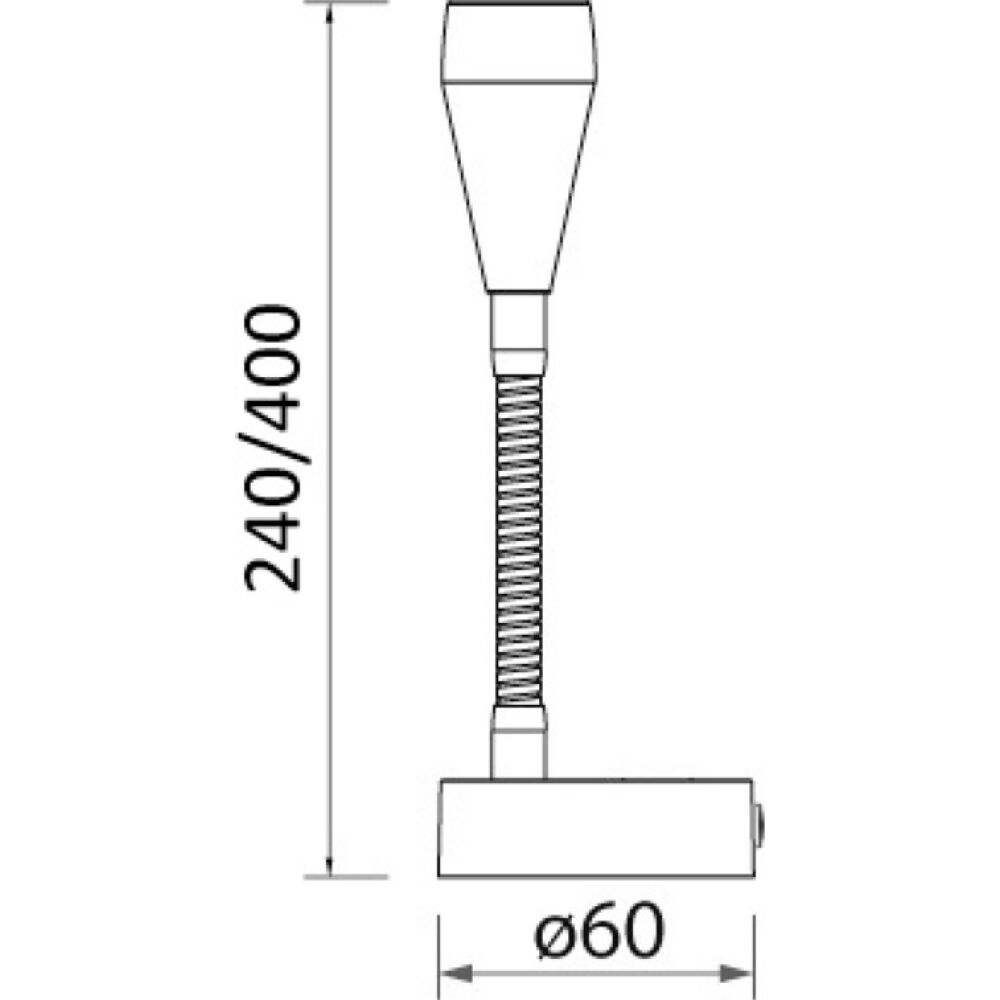 Articulated LED spotlight polished 240 mm