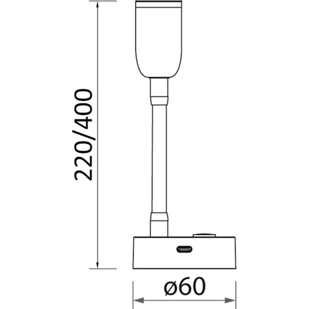 Articulated LED spotlight black 240 mm