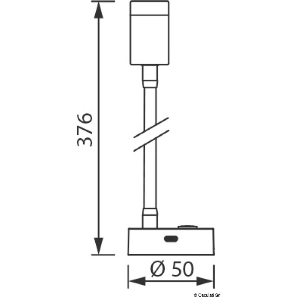 Faretto LED snodato testa letto/lettura carte