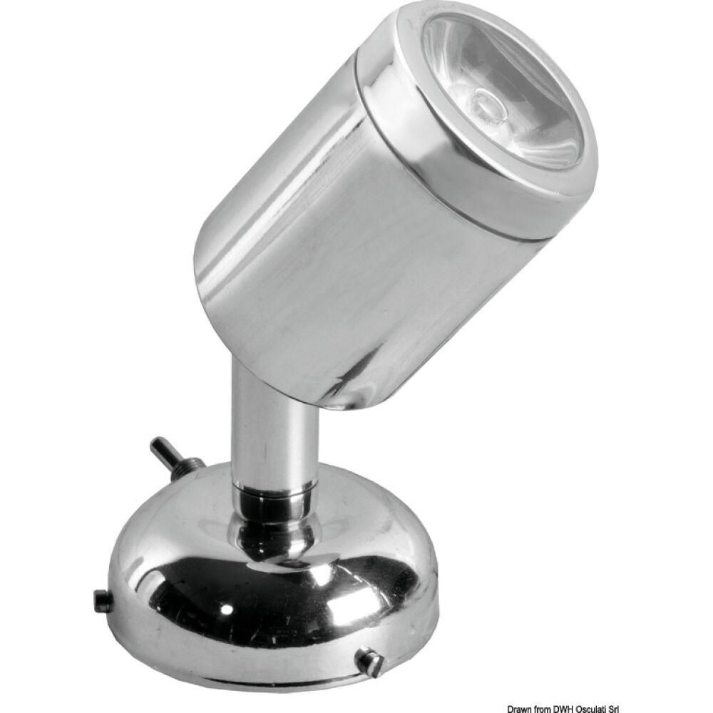 Articulated spotlight polished SS 1 x 3 W HD