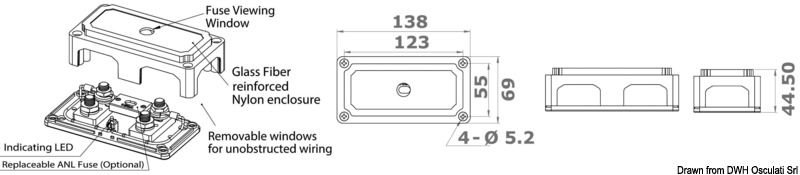 Portafusibili ANL doppio