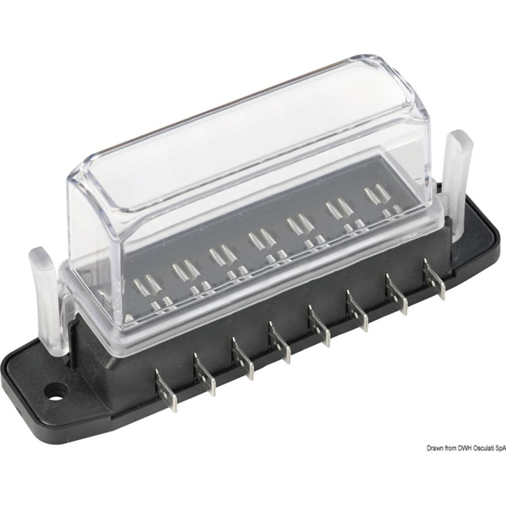 Watertight blade fuse holder deep lid 8 seats