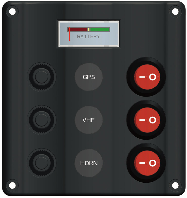 Pannello elettrico Wave 3+voltmetro