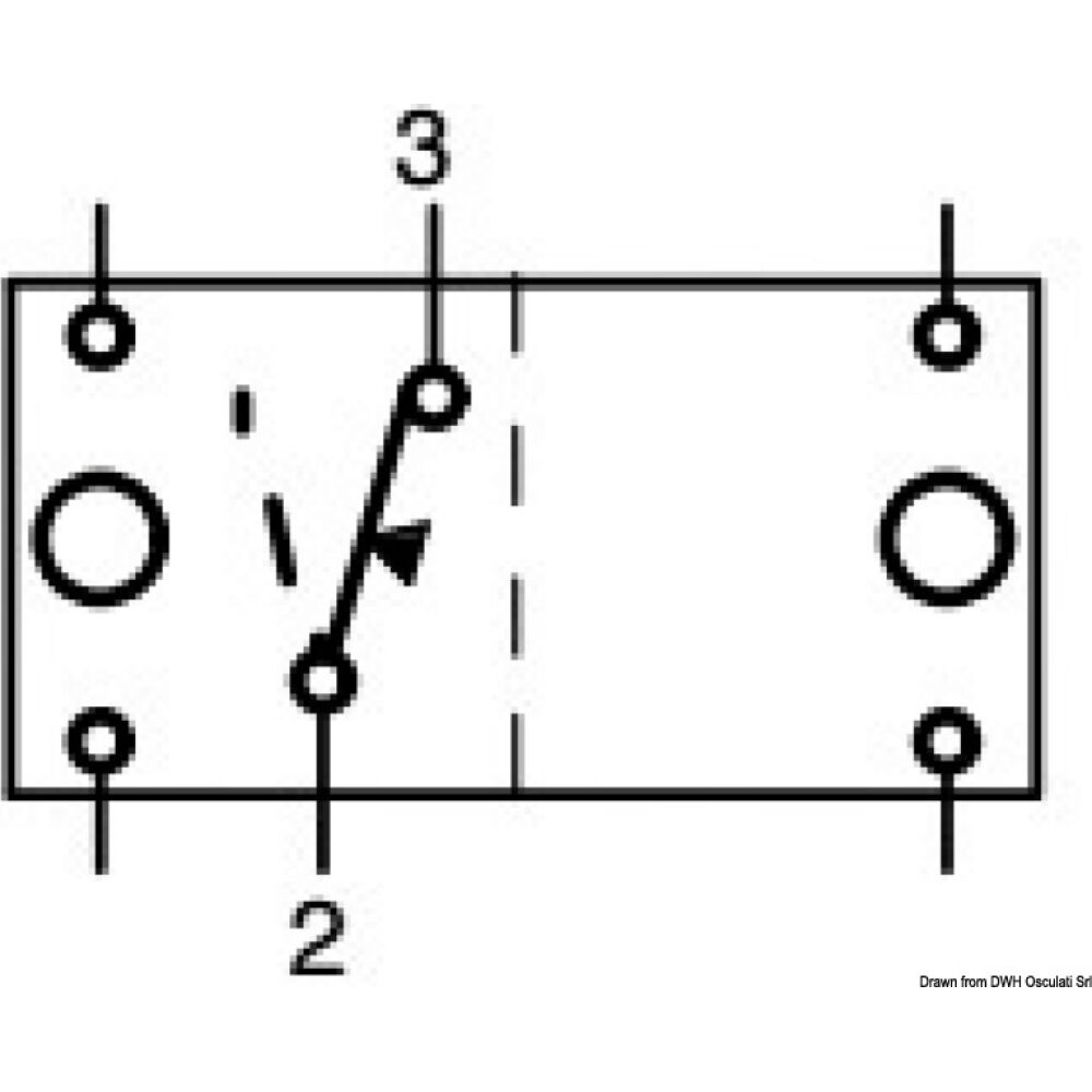 Contura ON-OFF switch w/return spring 2 poles