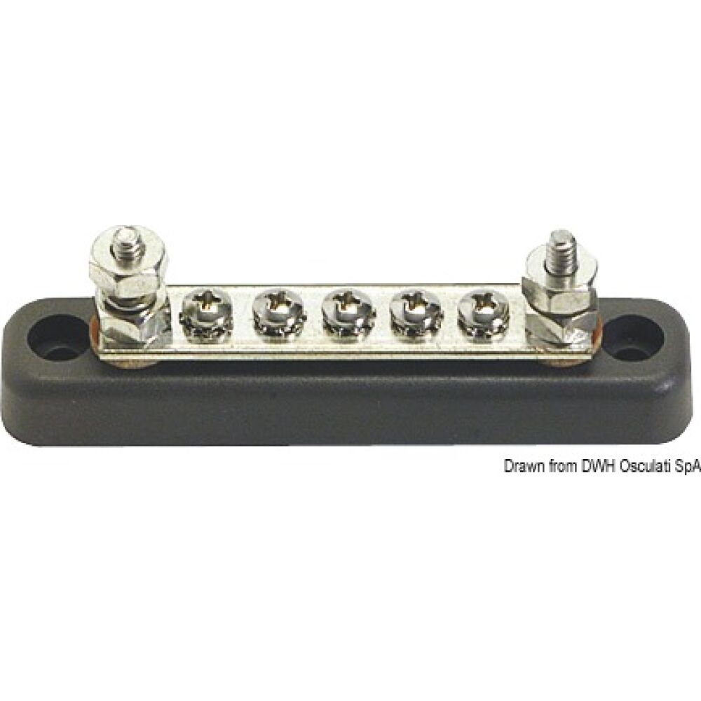 Bus-bar electric terminal board 2 x 5 mm