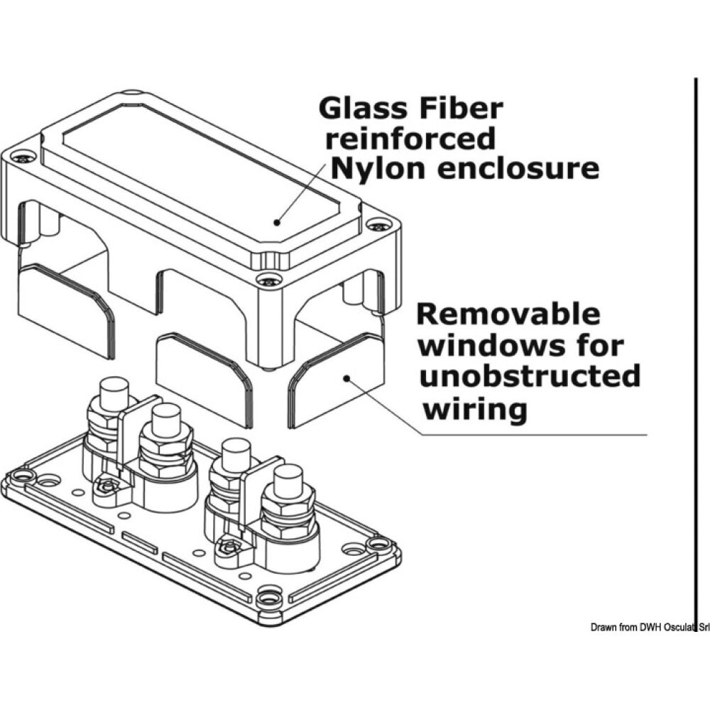 Bus-Bar Heavy Duty terminal 4 x 10 mm detached