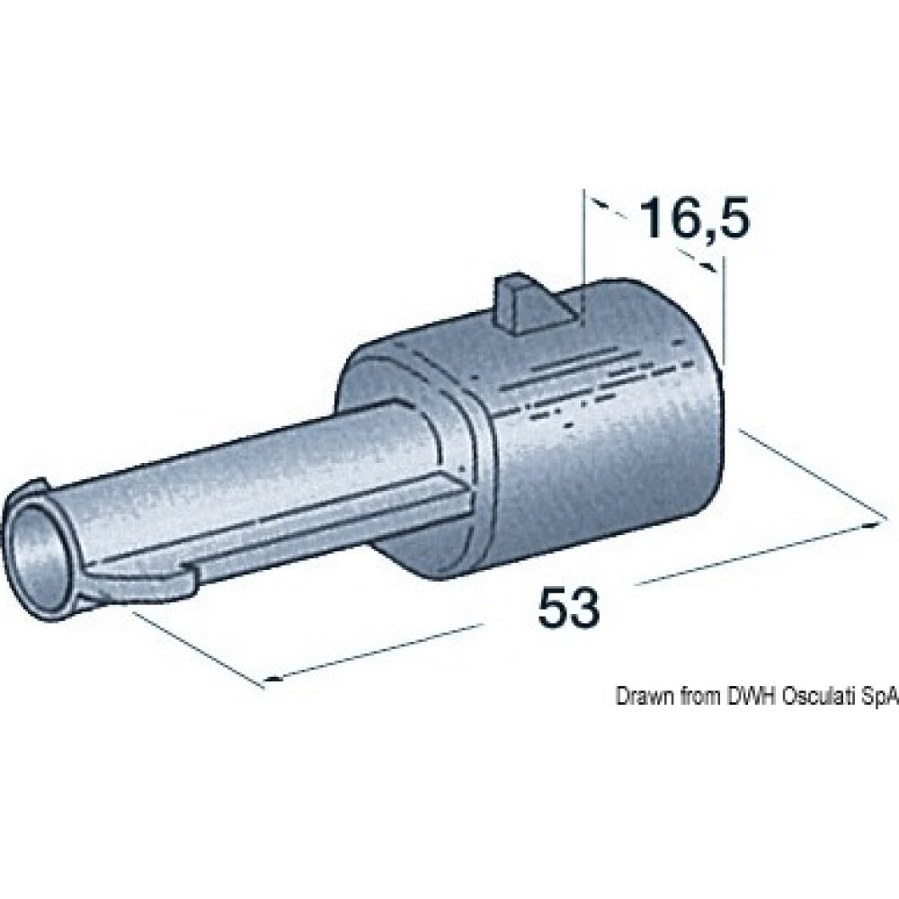 Connettore stagno maschio 1 polo
