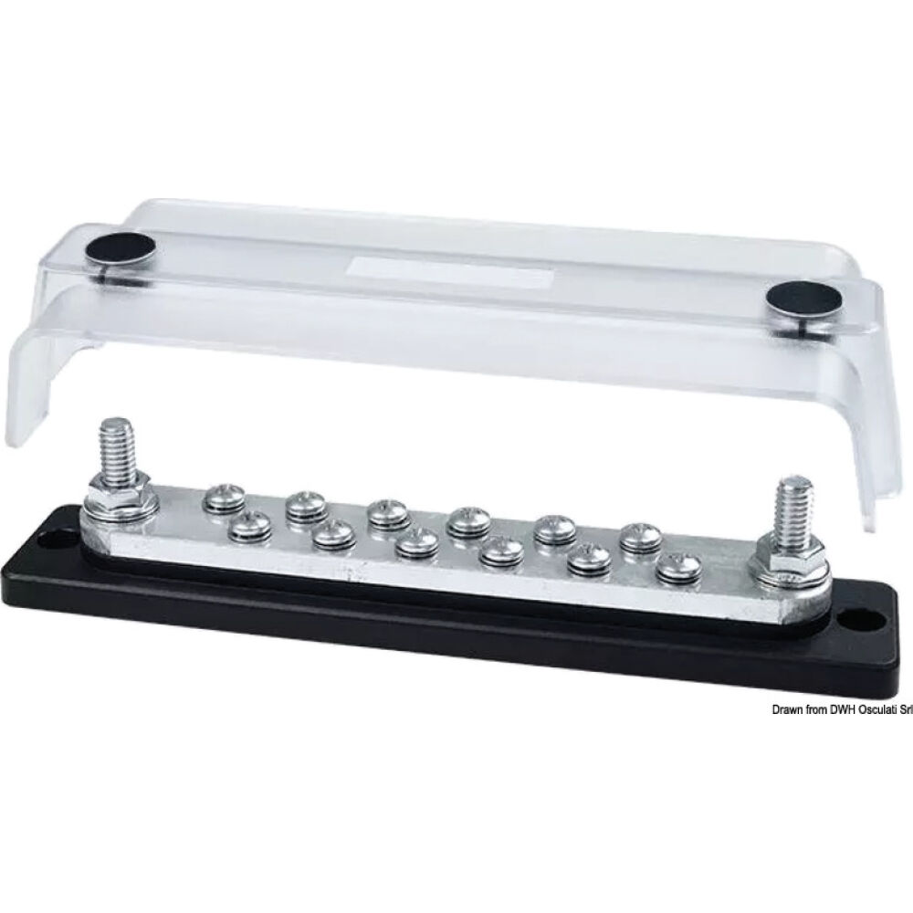 Heavy-Duty Bus Bar Techno w/clear lid 2x8