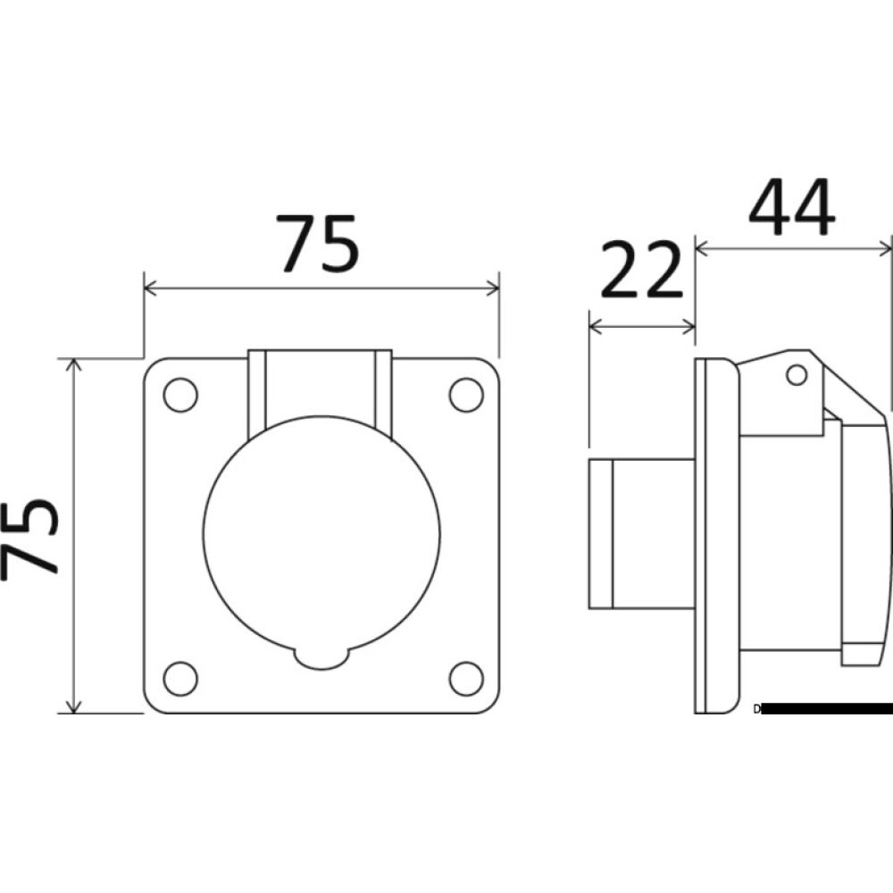 Presa/spina 12/24 V con morsetti a vite
