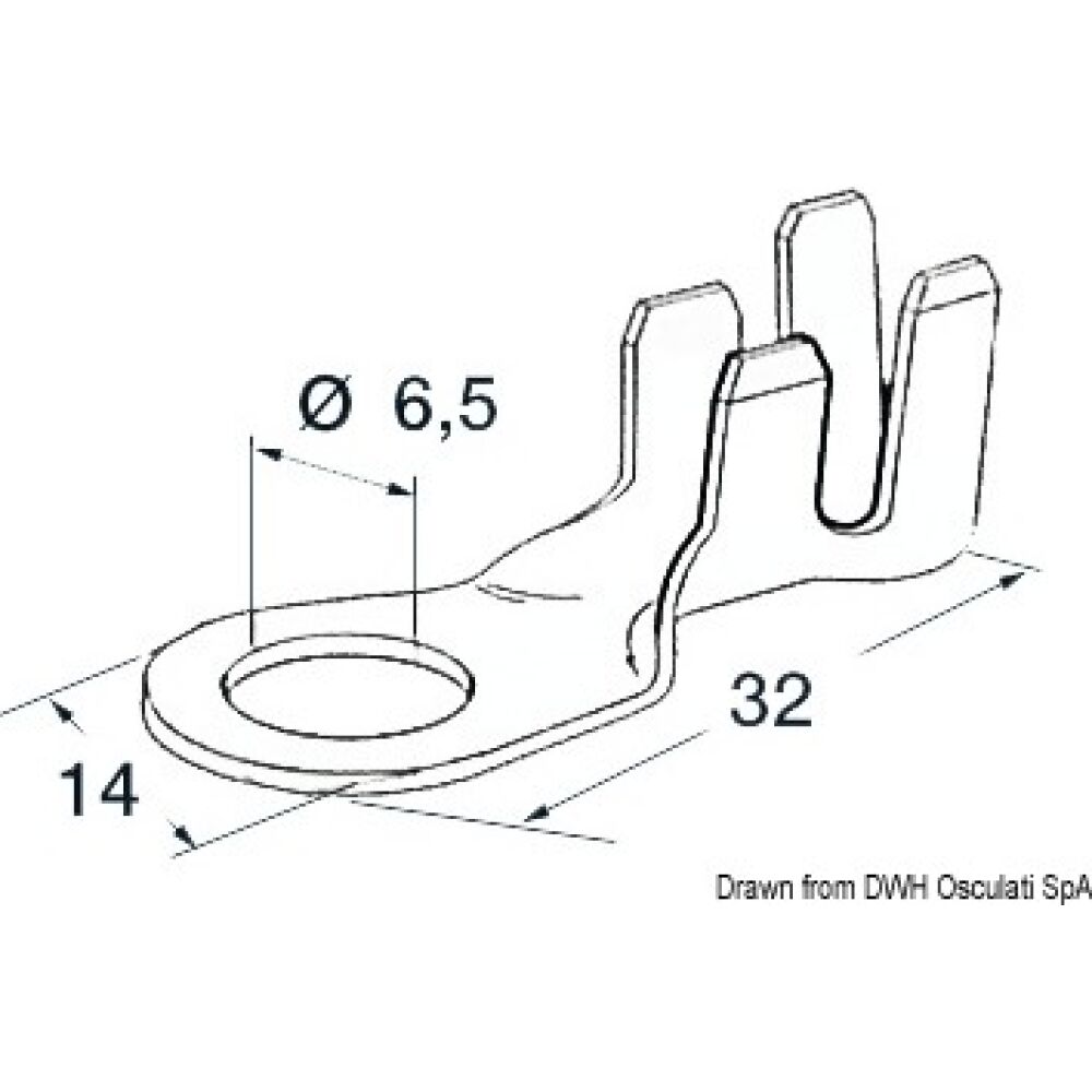 Terminali occhiello 6,5 mm