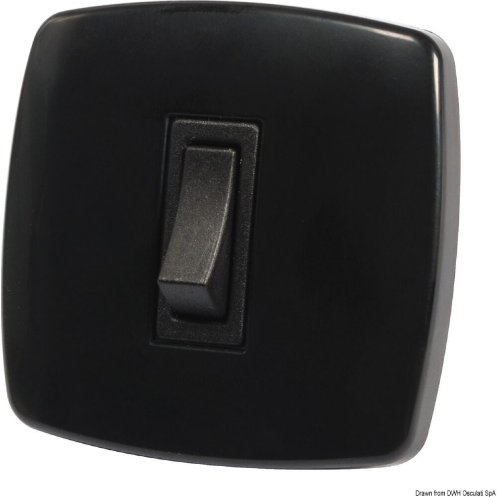 Interruttore Contemporary 1 p. nero