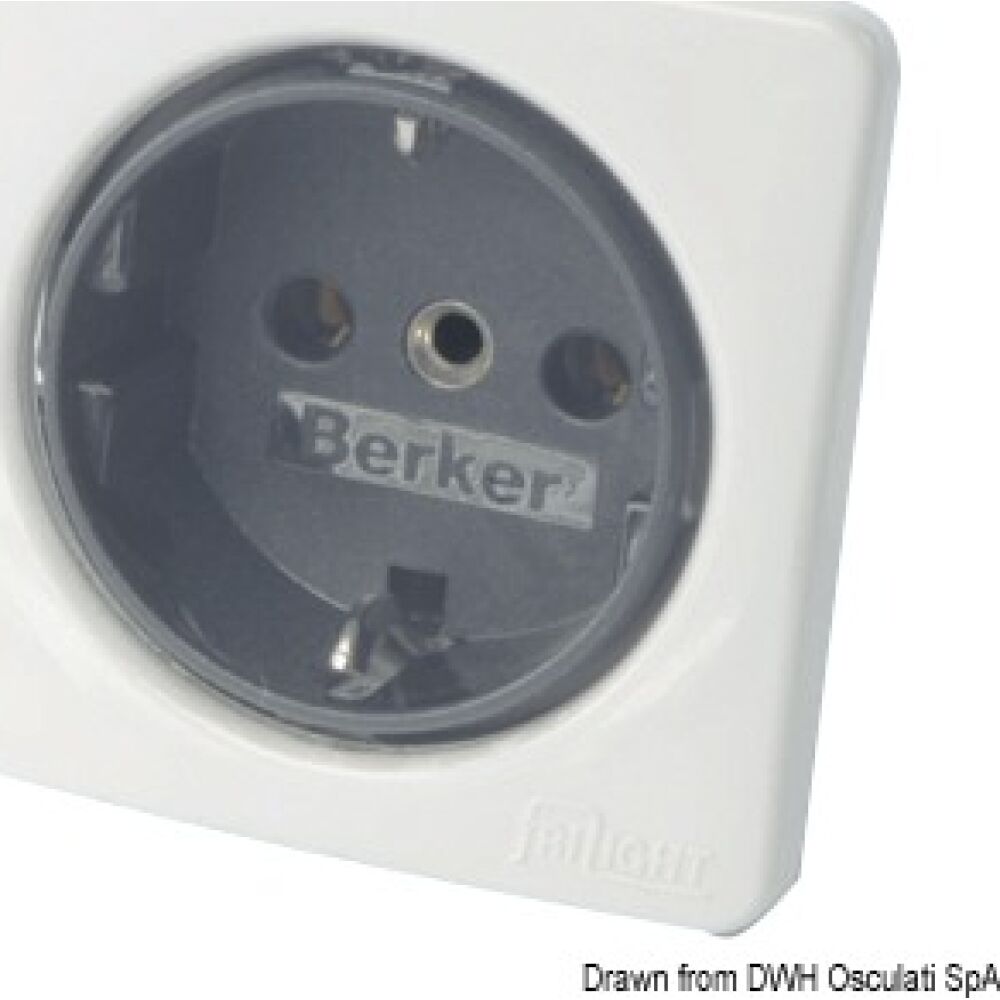 AC socket 220V Schuko type white