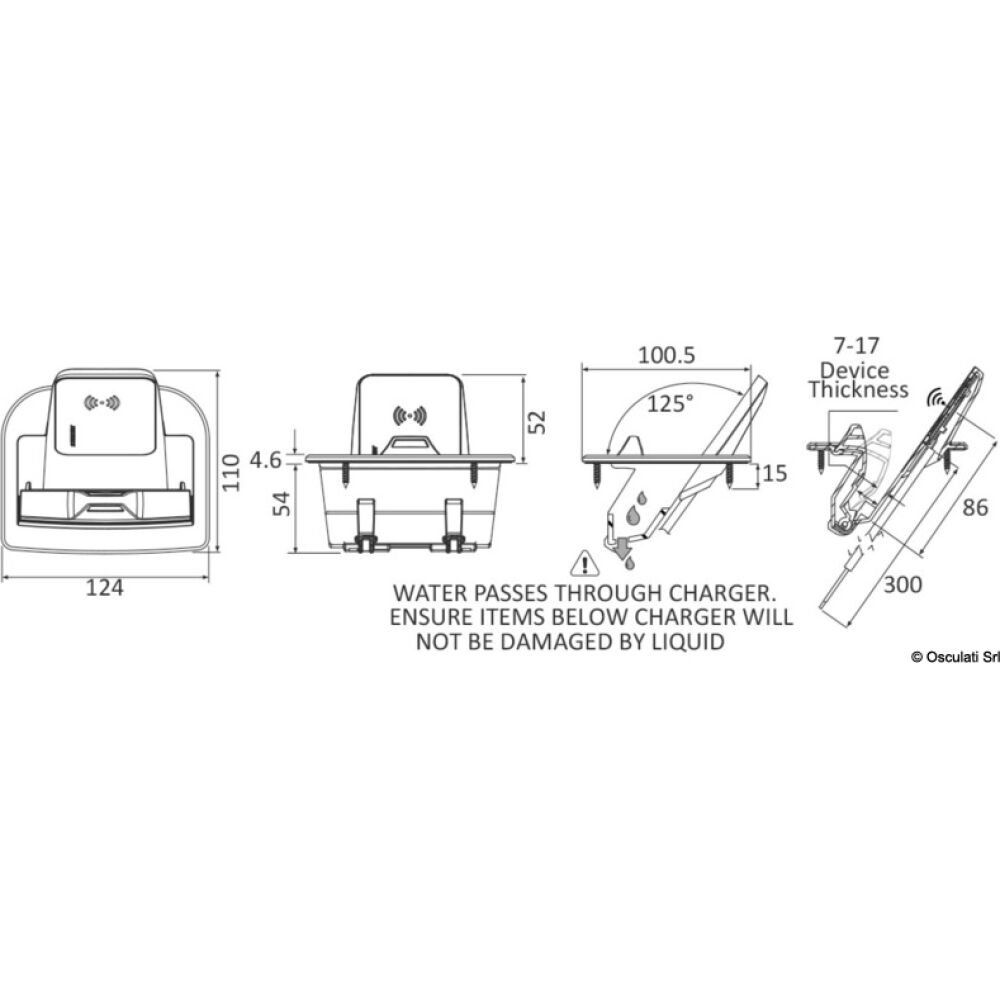 Supporto da incasso carica wireless SCANSTRUT Aura