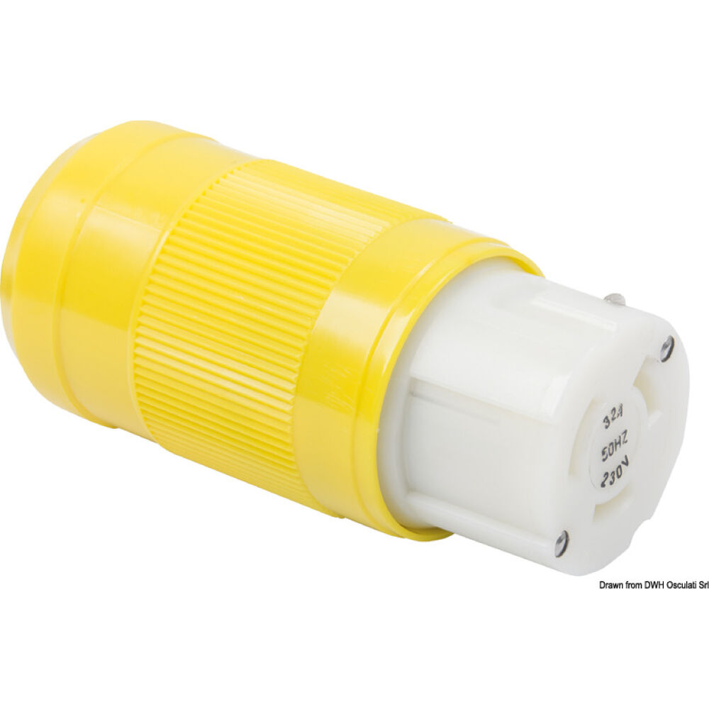 Marinco bipolar monophase 3-wire plug