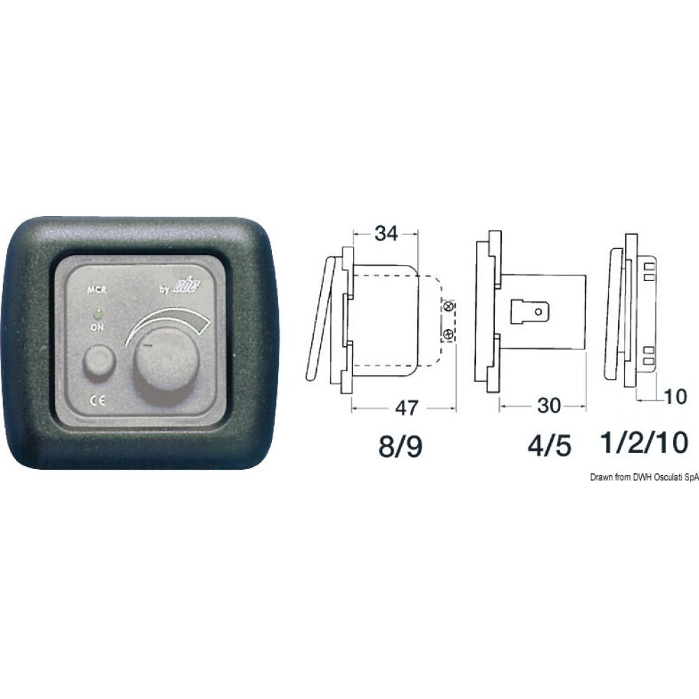 Single screw cover dark grey