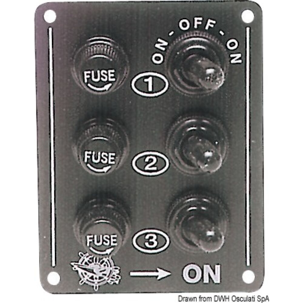 3-switch electric control panel
